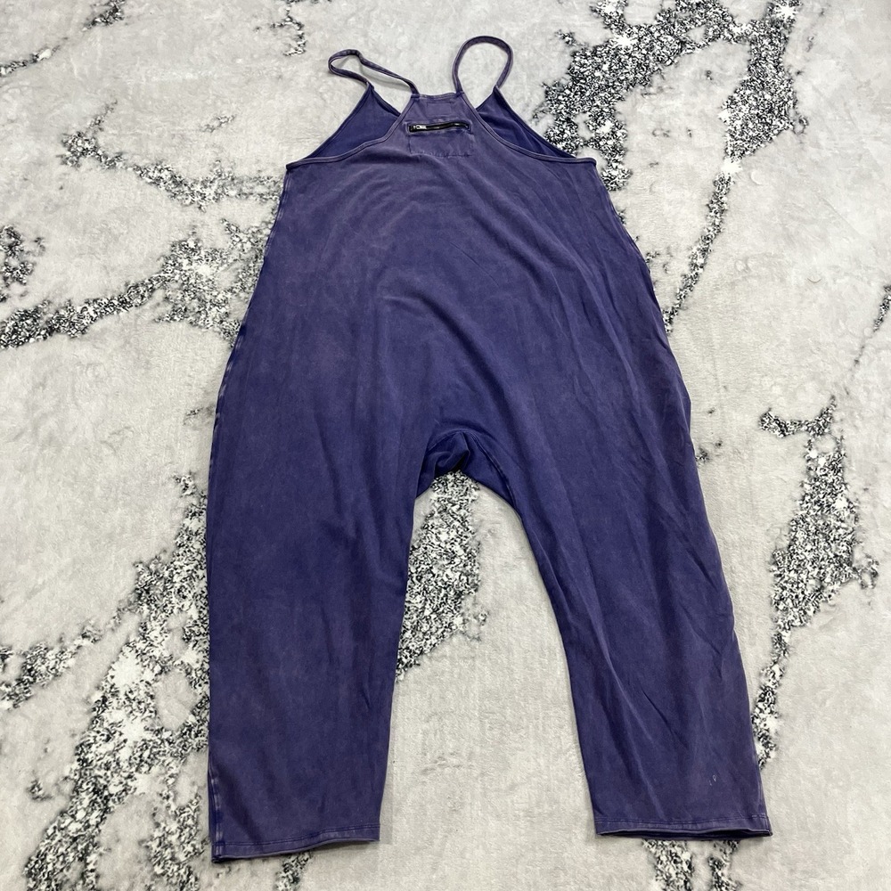Free People Movement Jumpsuit Romper M Purple Wide Leg Pockets Athletic - Picture 9 of 15
